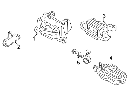 2022 Ford Maverick Engine & Trans Mounting HOUSING - TRANSMISSION EXTENSI Diagram for NZ6Z6068A