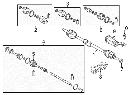 2014 Hyundai Elantra Coupe Drive Axles - Front Joint Kit-Front Axle Differential Side RH Diagram for 495923X1A0