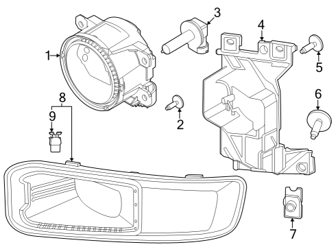 Fog Lamps Fog Lamp Diagram for DS7Z15A201B