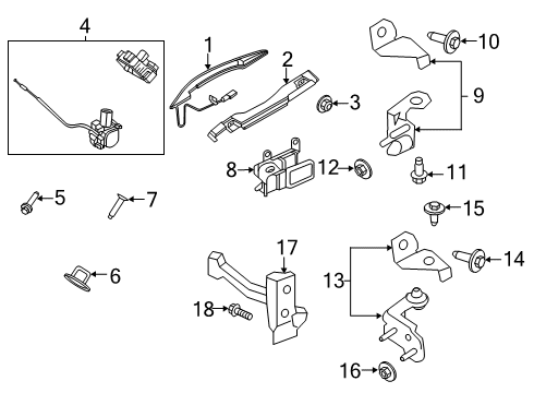 2021 Lincoln Aviator Front Door HANDLE ASY - DOOR - OUTER Diagram for LC5Z5426604AKPTM