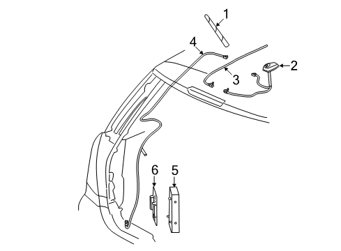 2013 Chevrolet Captiva Sport Antenna & Radio Base Diagram for 20790068
