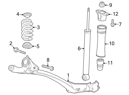 2021 Buick Encore GX Rear Suspension, Suspension Components Coil Spring Diagram for 42743543