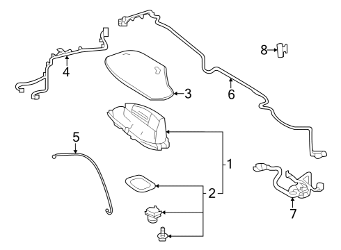 Antenna & Radio Cord Sub-Assembly, ANTEN Diagram for 8610108880