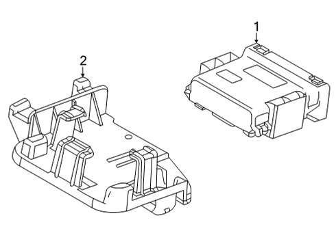2021 Chevrolet Trailblazer Electrical Components Mount Bracket Diagram for 42694812
