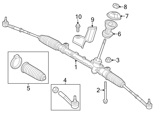 Steering Column & Wheel, Steering Gear & Linkage Screw Diagram for 68498908AA