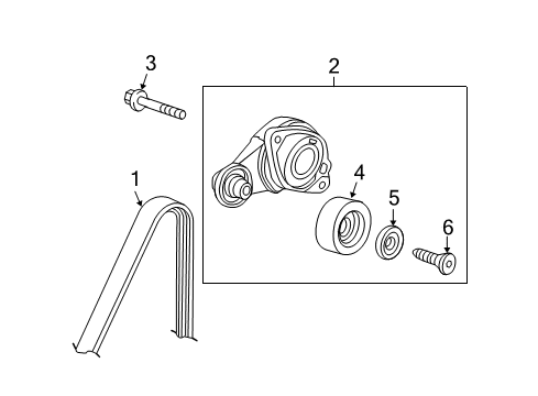 2011 Honda Fit Belts & Pulleys Pulley, Idler Diagram for 3118055A003
