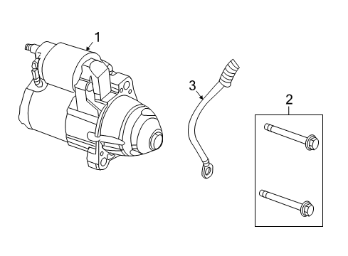 2019 Dodge Journey Starter Screw-HEXAGON Head Diagram for 6101999