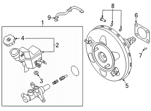 2021 Hyundai Sonata Hydraulic System Hose Assembly-Brake Booster Vacuum Diagram for 59130L1200