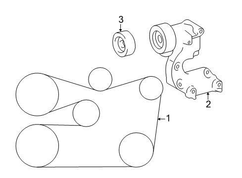 2021 Lexus RC300 Belts & Pulleys Fan & Alternator V Belt Diagram for 9091602727