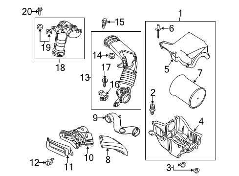 2018 Ford Focus Filters Air Inlet Diagram for F1FZ9B659A