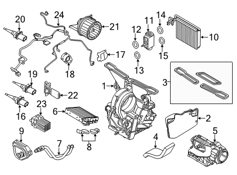 2012 Mini Cooper Countryman Air Conditioner Pressure Hose, Condenser, Evaporator Diagram for 64539806518