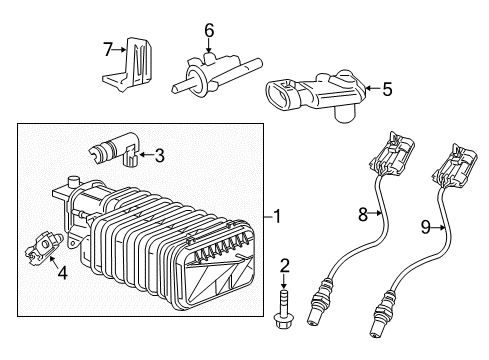 2014 Chevrolet SS Powertrain Control Bracket-Evap Emission Canister Purge Solenoid Valve Diagram for 12577830