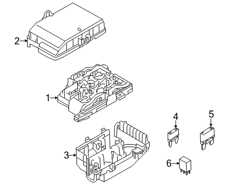 2009 Kia Optima Fuse & Relay Lower Cover-U/H J/BO Diagram for 919502G800