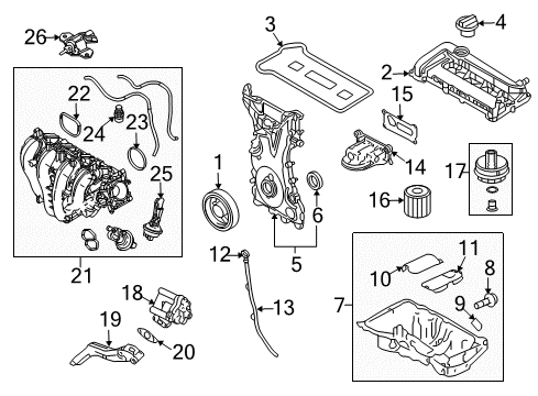 2006 Mercury Milan Engine Parts, Mounts, Cylinder Head & Valves, Camshaft & Timing, Variable Valve Timing, Oil Pan, Oil Pump, Crankshaft & Bearings Actuator Diagram for 1S7Z9L492BA