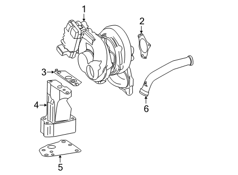 2007 Jeep Grand Cherokee Turbocharger TURBOCHGR Diagram for 68037206AA