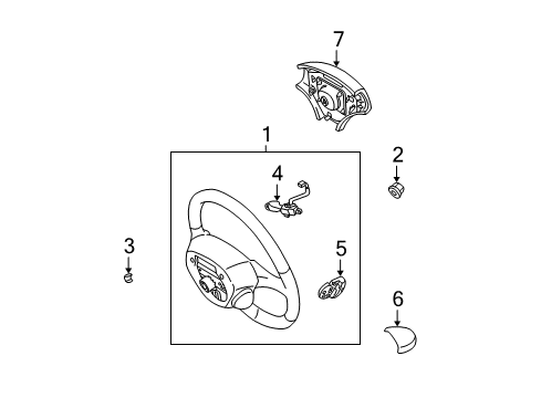 2002 Lexus ES300 Steering Column & Wheel, Steering Gear & Linkage Cruise Switch Diagram for 8463006040