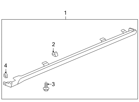 2004 Honda Accord Exterior Trim - Pillars, Rocker & Floor Garnish Assy., R. Side Sill *B92P* (NIGHTHAWK BLACK PEARL) Diagram for 71800SDAA11ZA