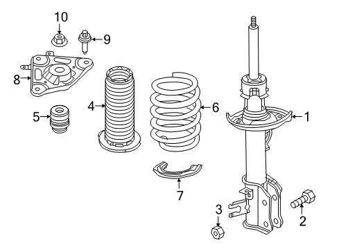 2017 Jeep Compass Struts & Components - Rear ABSORBER-Suspension Diagram for 68290252AB