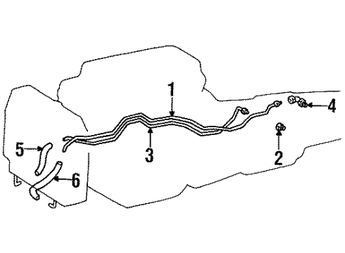 1998 Lexus LS400 Trans Oil Cooler Union Diagram for 9040416029