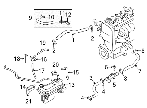 2020 Fiat 124 Spider Hoses, Lines & Pipes Cap-Connector Diagram for 68313848AA
