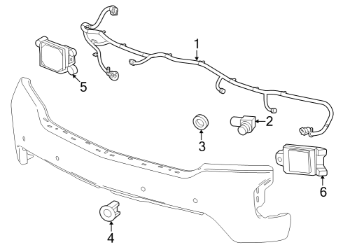 Parking Aid HARNESS ASM-FRT OBJECT ALARM SEN WRG Diagram for 85560804