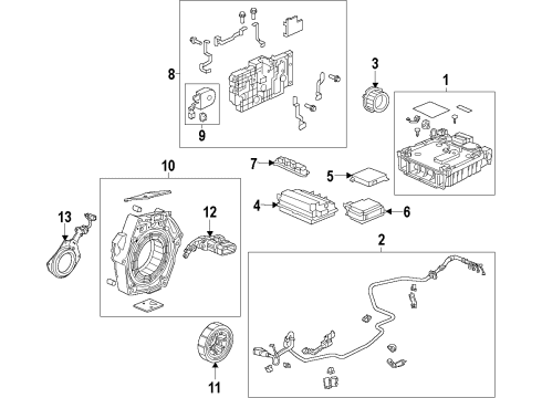 2014 Acura ILX Hybrid Components, Battery, Cooling System Electronic Contro Diagram for 1K000R9CA56