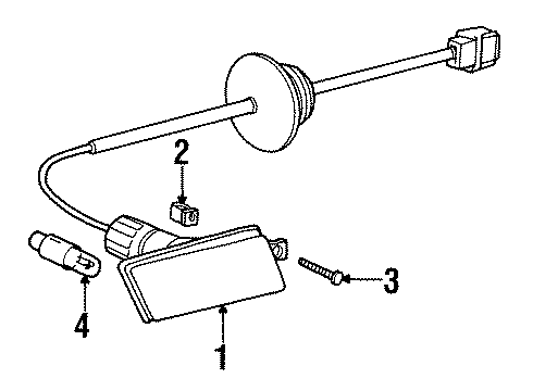 1995 BMW 850CSi Side Marker & Signal Lamps Expanding Nut Diagram for 51451874452