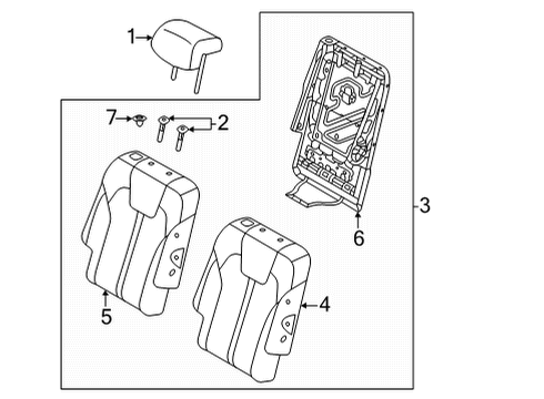 Second Row Seats Pad-Rear Seat Back, R Diagram for 89451R5300