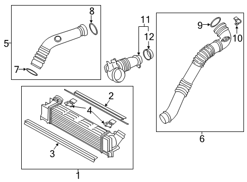 2016 BMW 428i xDrive Gran Coupe Intercooler Charge-Air Duct Diagram for 13718608735