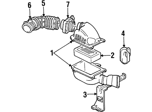 1998 Chevrolet Lumina Air Intake Duct-Rear Air Intake Diagram for 24504488