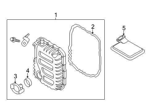 2017 Kia Rio Transaxle Parts Valve Body Oil Filter Assembly Diagram for 4632126300