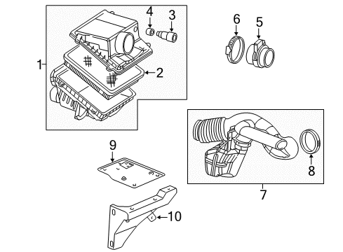 2000 GMC Yukon Filters Rear Duct Seal Diagram for 25180042