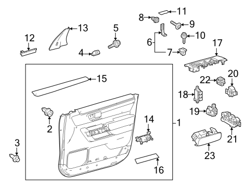 Interior Trim - Front Door Mirror Switch Diagram for 848720E110