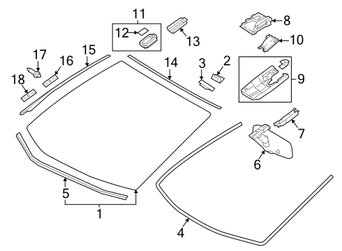 Wipers Side Molding Rivet Diagram for 9026904048