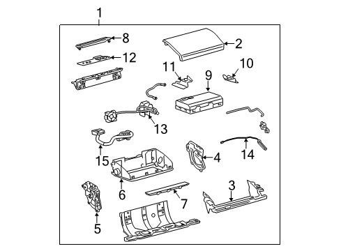 2012 Lexus CT200h Navigation System Bracket, Multi-Display Controller Diagram for 8611776010