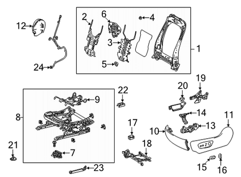 2021 Toyota Highlander Power Seats Memory Switch Diagram for 8492748090