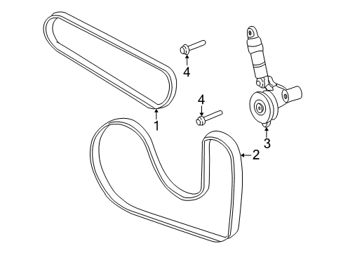 2003 Chrysler Sebring Belts & Pulleys Belt-ALTERNATOR And A/C Compress Diagram for 4892580AA