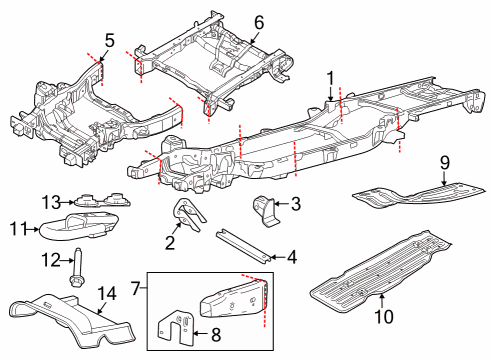 2021 Ford F-150 Frame & Components KIT - BUMPER REPAIR Diagram for ML3Z17N776A