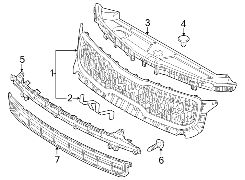 Grille & Components EMBLEM-KIA Diagram for 86300S9000