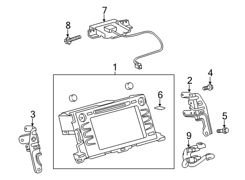 2018 Toyota Highlander Navigation System Antenna Diagram for 868600E040