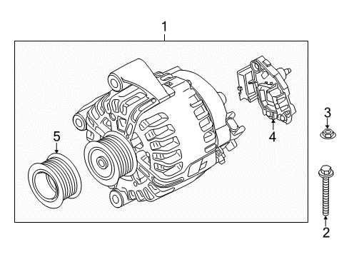 2012 BMW X5 Alternator Exchange Alternator Diagram for 12317801173