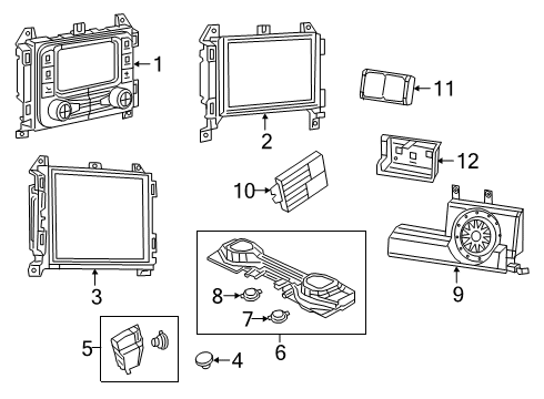 2020 Jeep Gladiator Sound System Speaker Diagram for 5059062AB