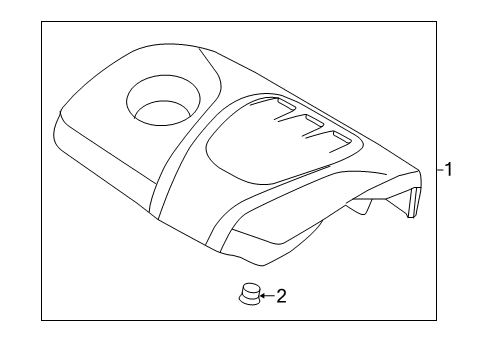 2018 Hyundai Accent Engine Appearance Cover Engine Cover Assembly Diagram for 292402B150