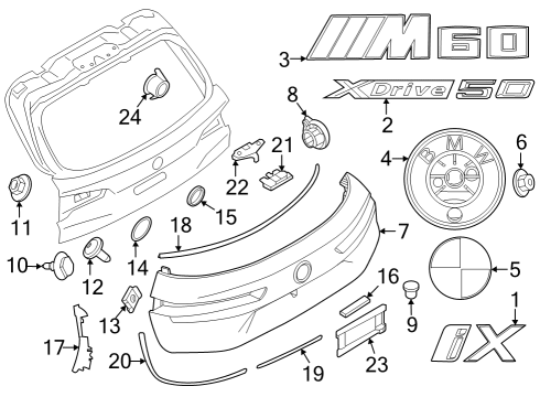 Exterior Trim - Lift Gate Fillister Head Screw With Collar Diagram for 07147187828