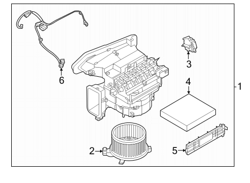 Blower Motor & Fan Shaft-Door, Intake Blower Diagram for 272766RR0A