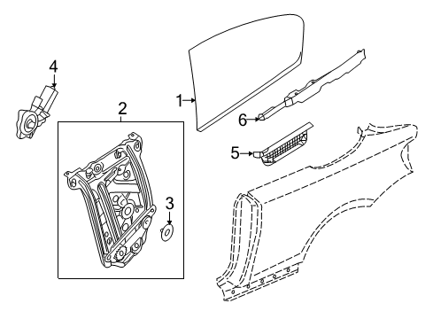2013 BMW 128i Quarter Window Acoustic Trim, Left Diagram for 51377201949