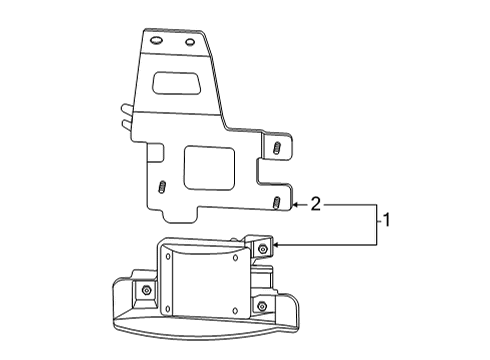 Electrical Components - Rear Bumper Bracket, RH Diagram for 99155Q5000