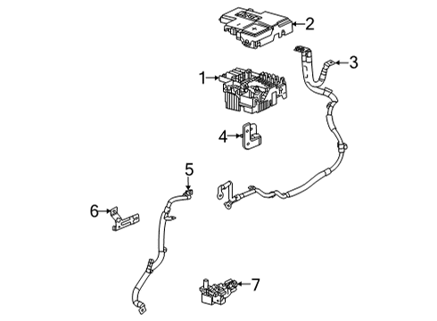 2021 Chevrolet Trailblazer Battery Cables Positive Cable Diagram for 42776665