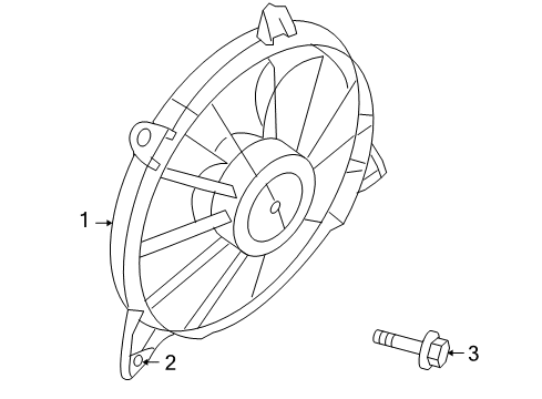 2013 Dodge Journey Cooling System, Radiator, Water Pump, Cooling Fan ISOLATOR-Fan Module Diagram for 68038243AA