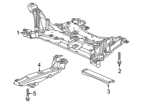 1995 Ford Aspire Suspension Mounting - Front BRACE, FR. SUB-FRAME Diagram for 50290T20A00